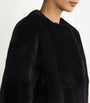 Yves Salomon Black Long-Haired Mink Jacket