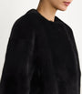 Yves Salomon Black Long-Haired Mink Jacket