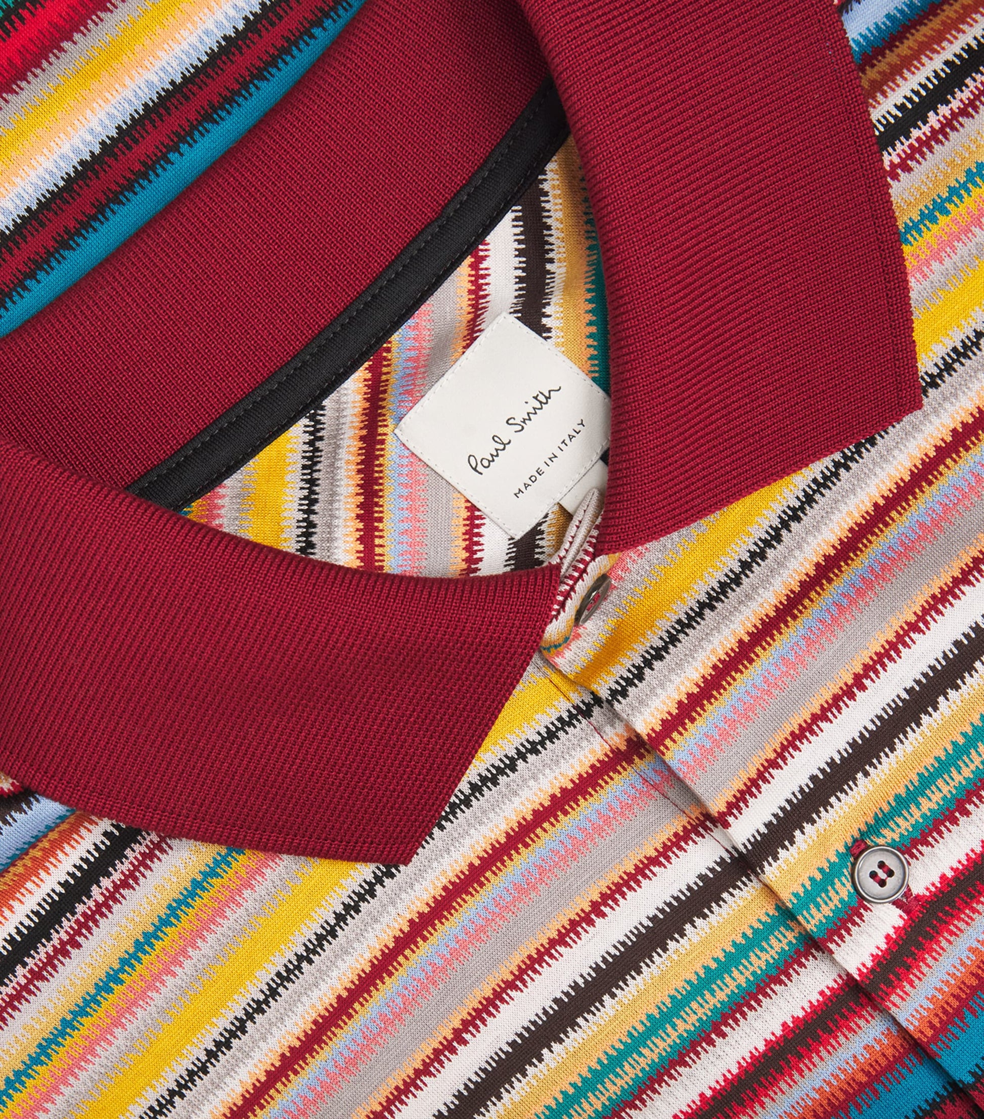 Cotton Noisy Stripe Polo Shirt