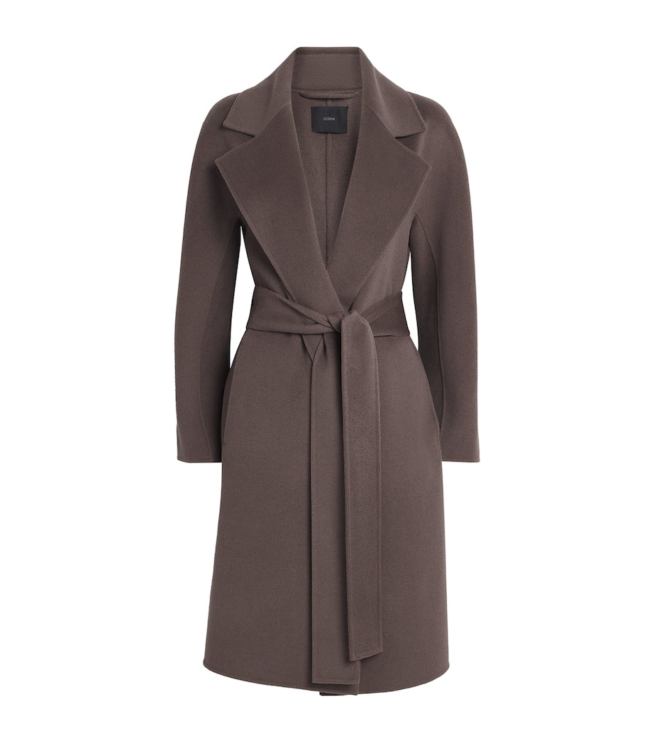 Joseph Brown Wool-Cashmere Costa Coat