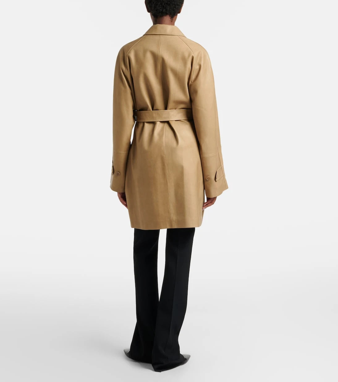 The Row - Amaya belted leather car coat