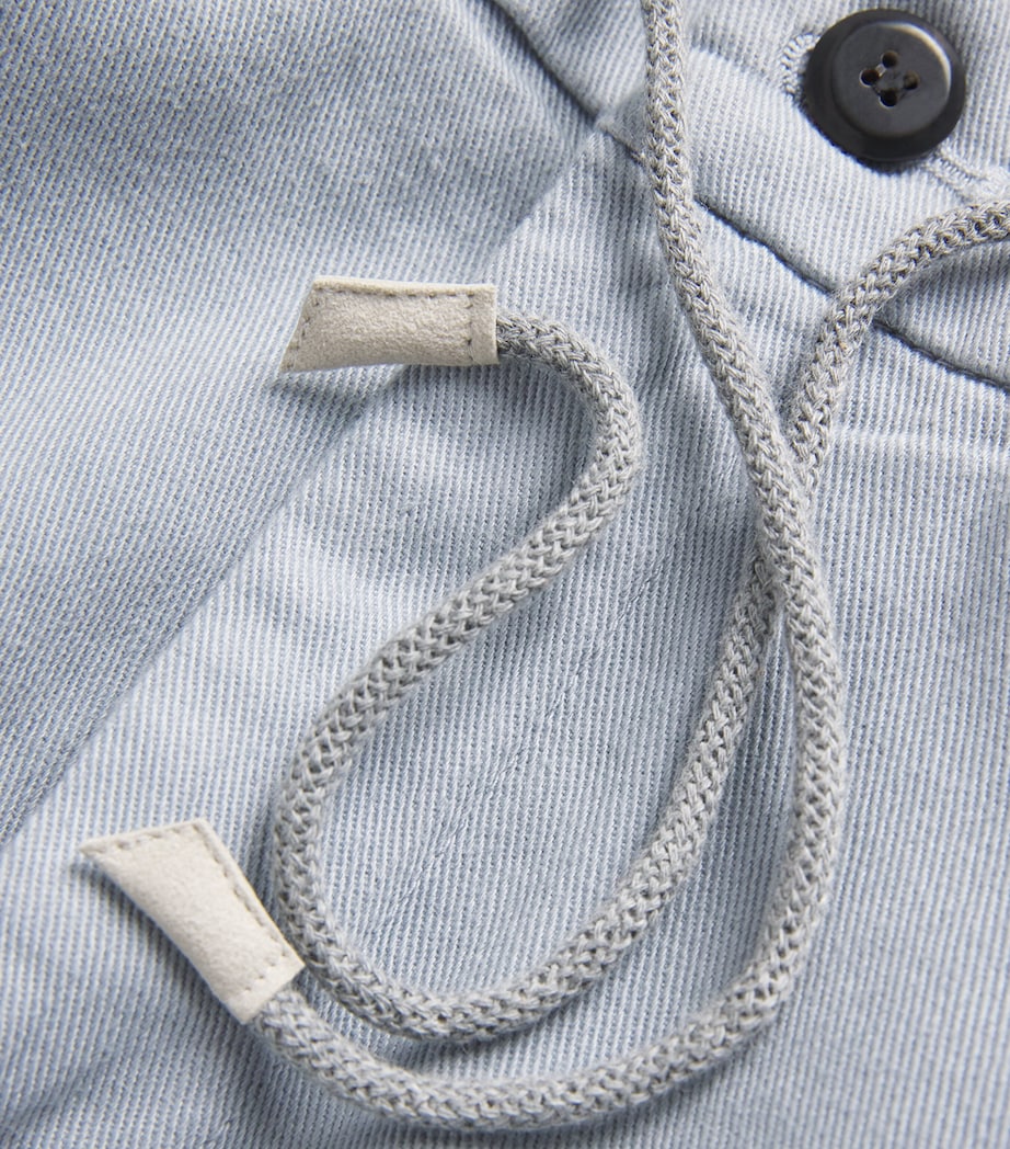 Eleventy Blue Wool-Cashmere Trousers