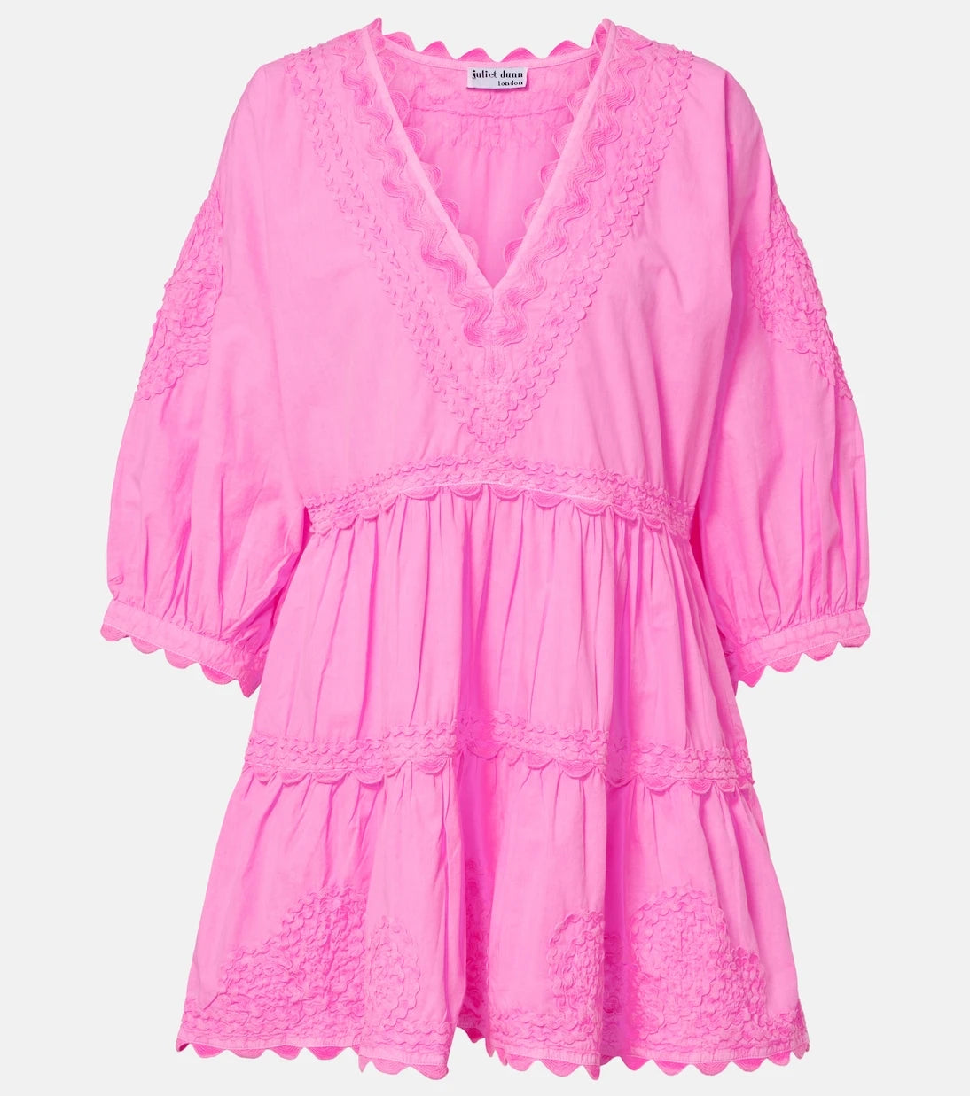 Juliet Dunn - Embroidered cotton minidress