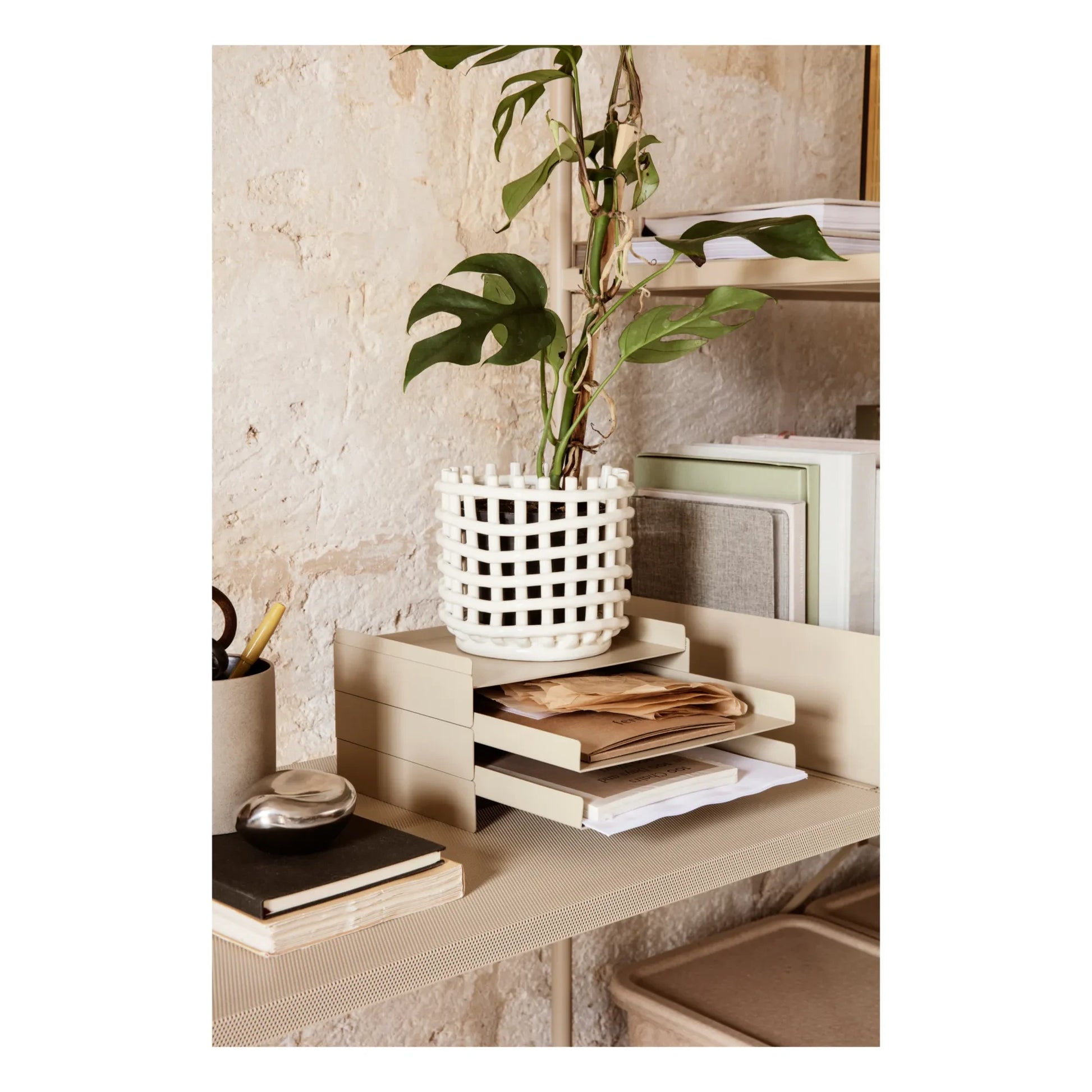 Ferm Living - Metal Desk Organiser | Beige