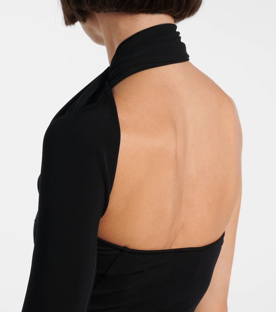 Courrèges - One-shoulder crêpe maxi dress