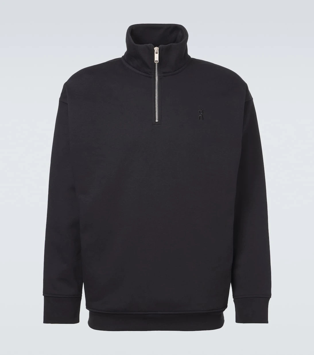 On - Logo cotton-blend half-zip sweatshirt