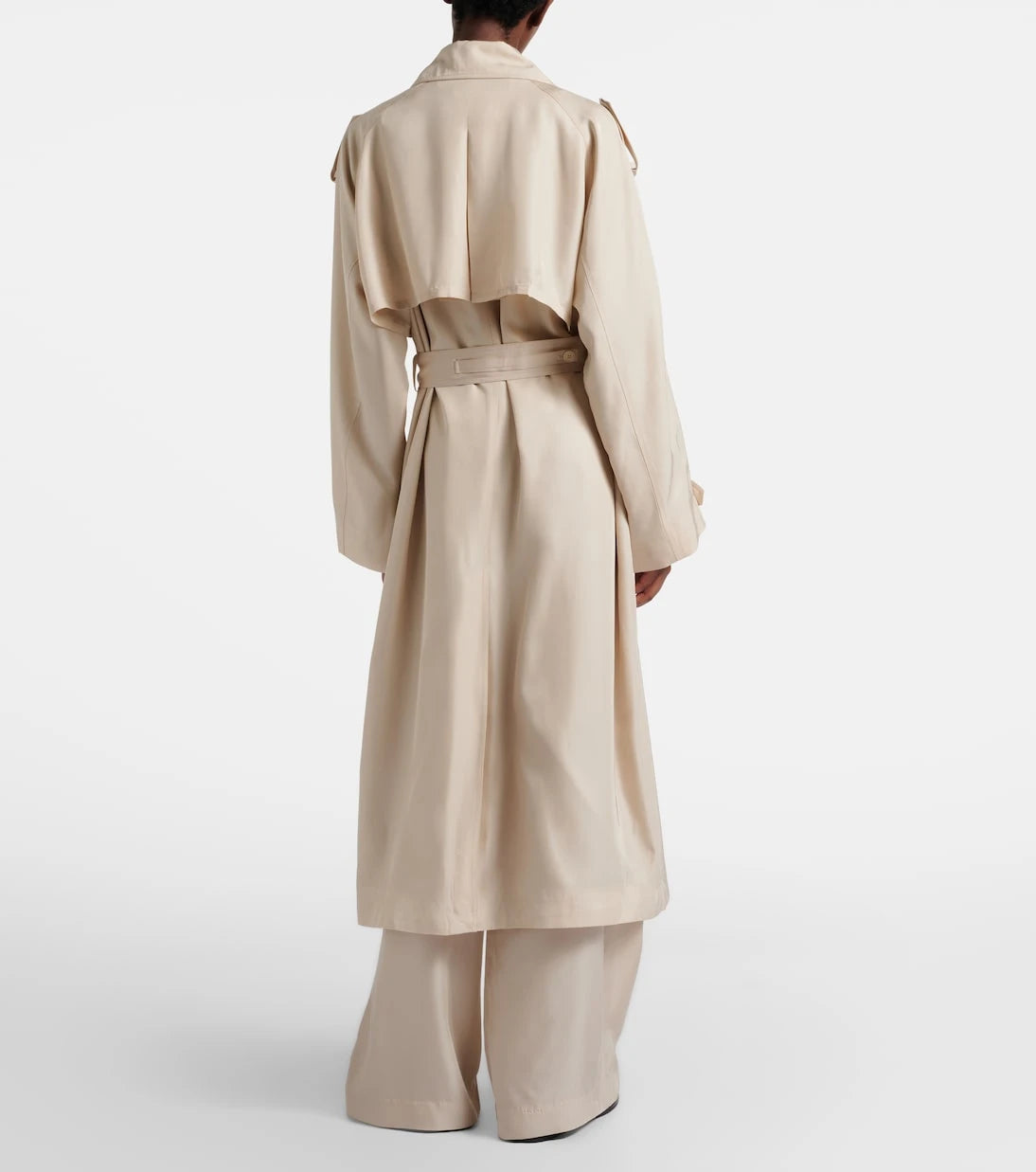 The Frankie Shop - معطف ترنش "فيرون" oversized من التويل