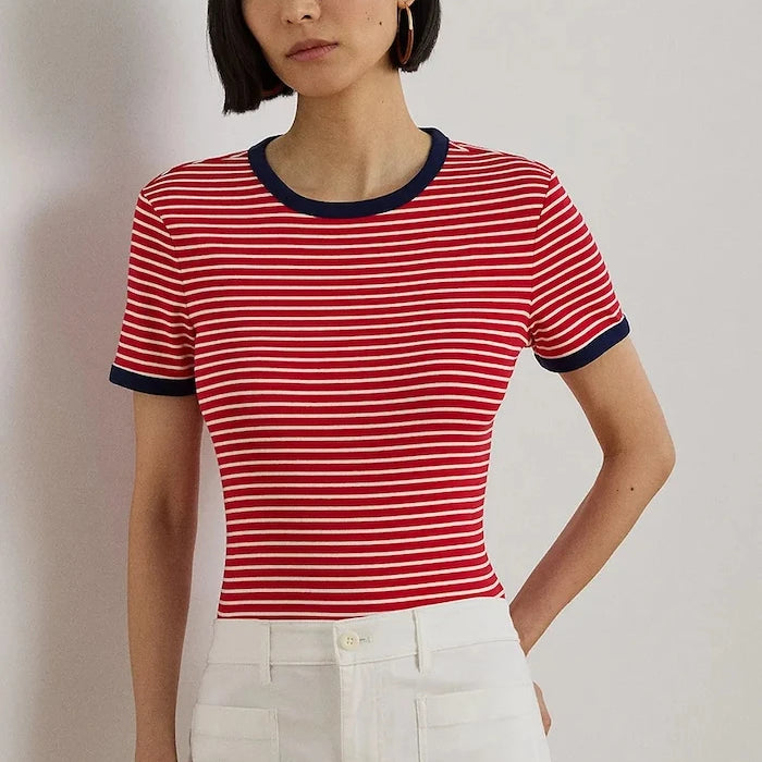 Lauren Ralph Lauren тениска basic дамска от памук