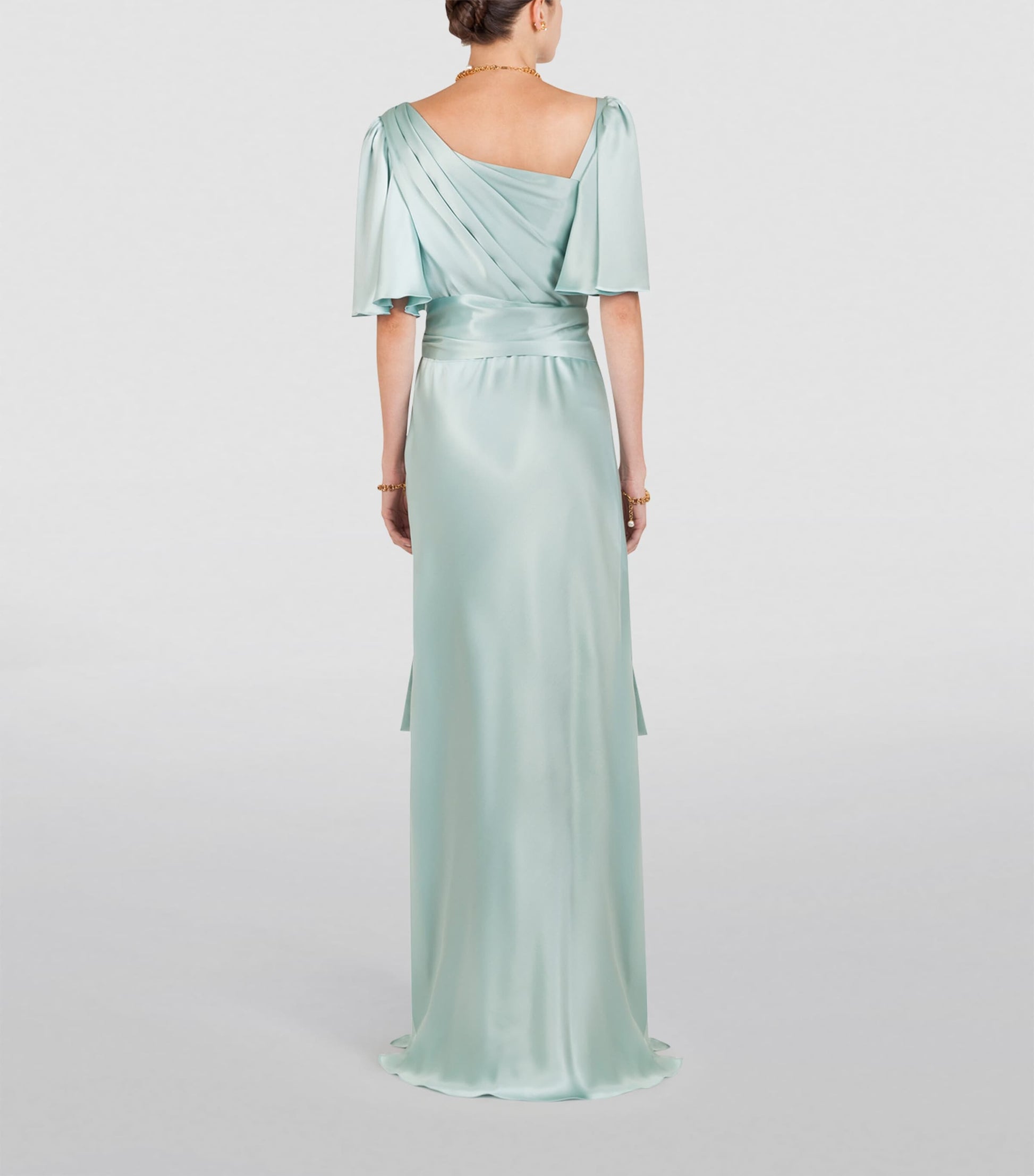 Multi Silk Belted Dress