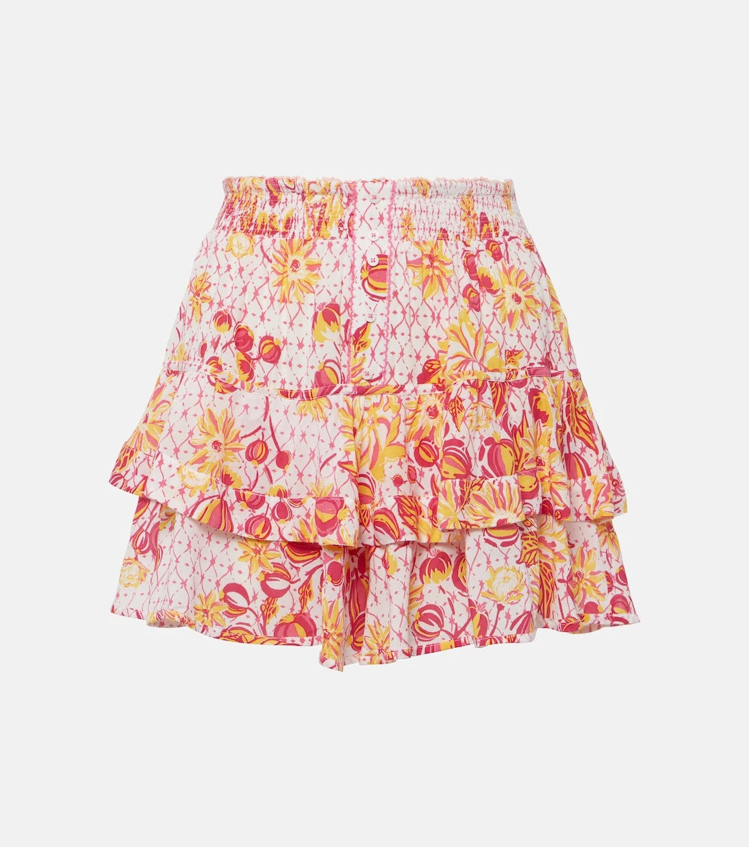 Poupette St Barth - Culotte ruffled floral miniskirt