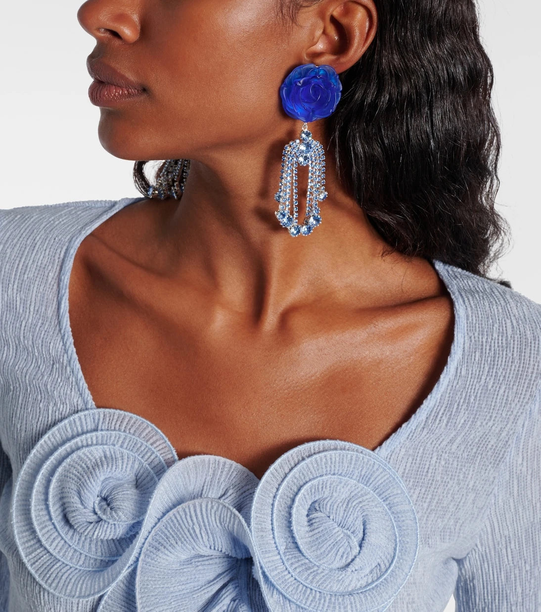 Magda Butrym - Embellished floral drop earrings