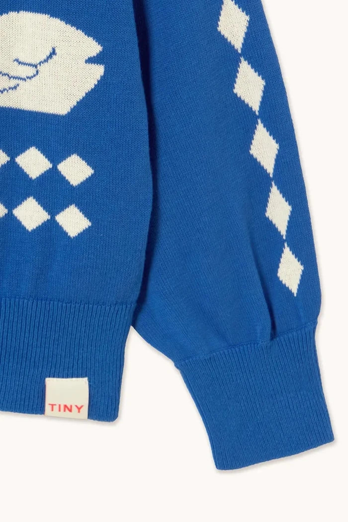 Детска памучна жилетка Tinycottons SWANS DIAMONDS CARDIGAN