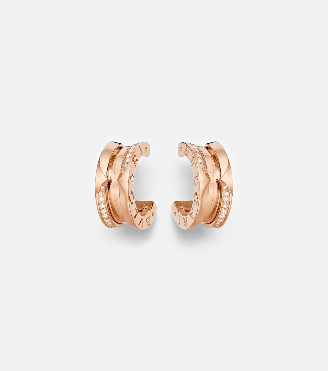 Bvlgari - B.zero1 18kt rose gold earrings with diamonds