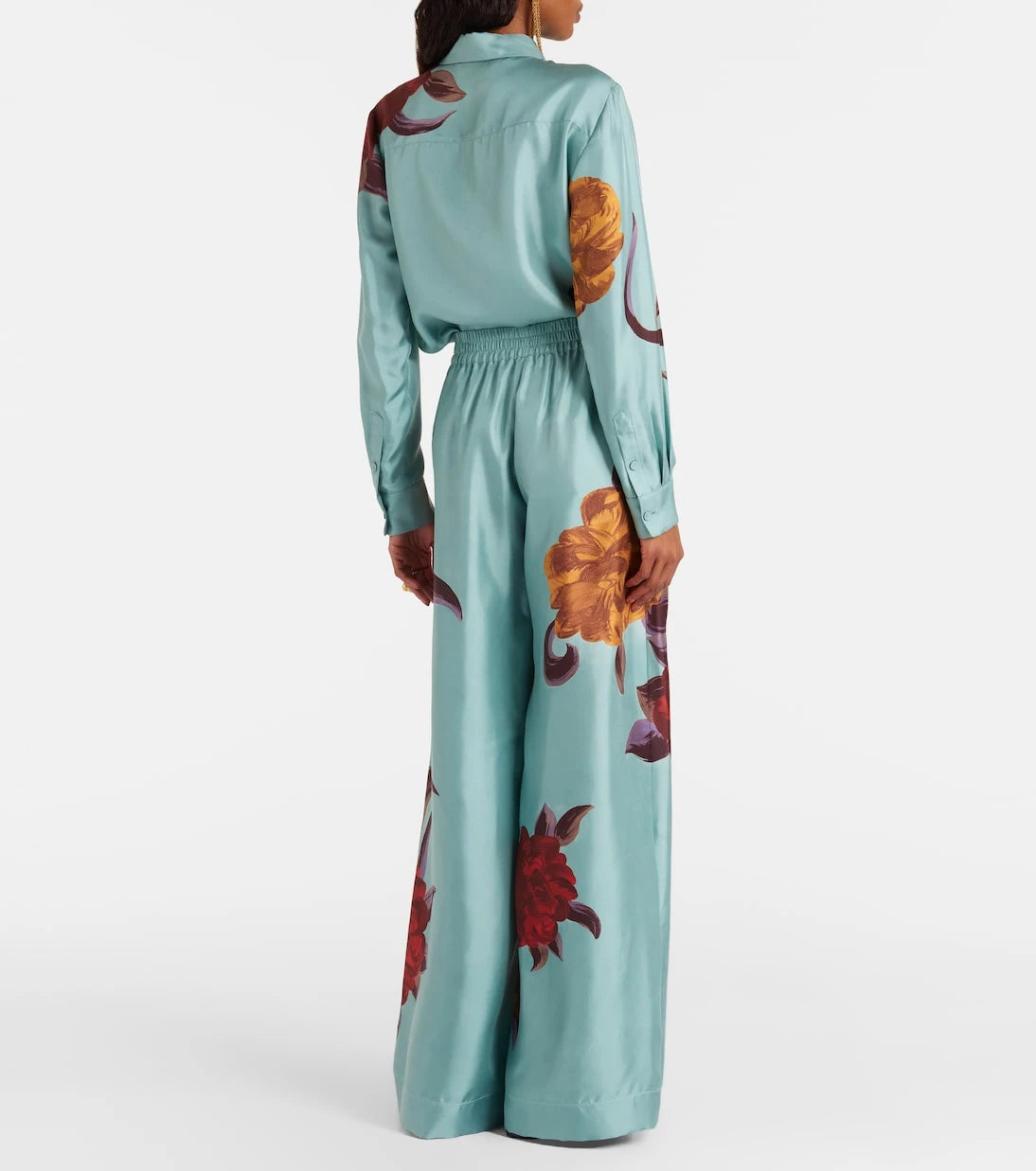 La DoubleJ - Floral silk palazzo pants