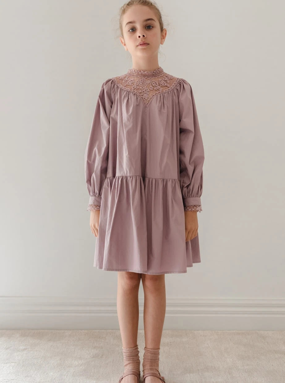 Petite Amalie - Appliqué cotton poplin dress