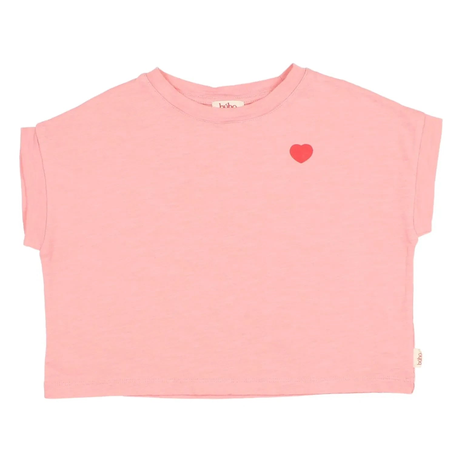 Búho - Bisous Organic Cotton T-shirt | Soft pink