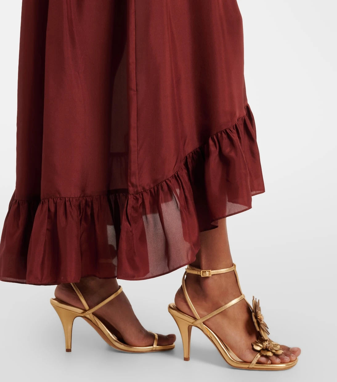 Zimmermann - Aster gathered silk habotai maxi skirt