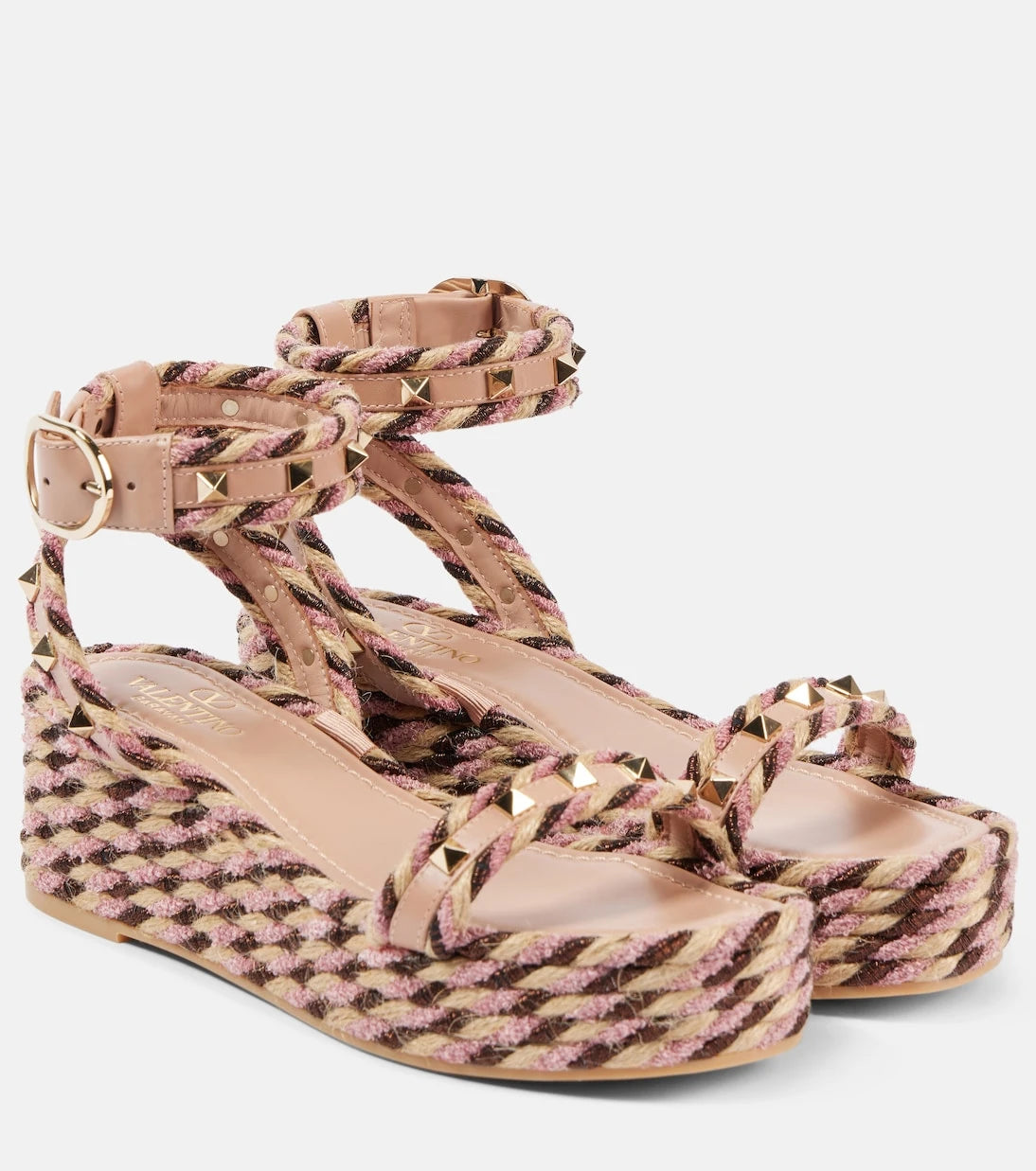 Valentino Garavani - Rockstud Torchon espadrille sandals