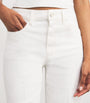 PAIGE White Anessa High-Rise Wide-Leg Jeans