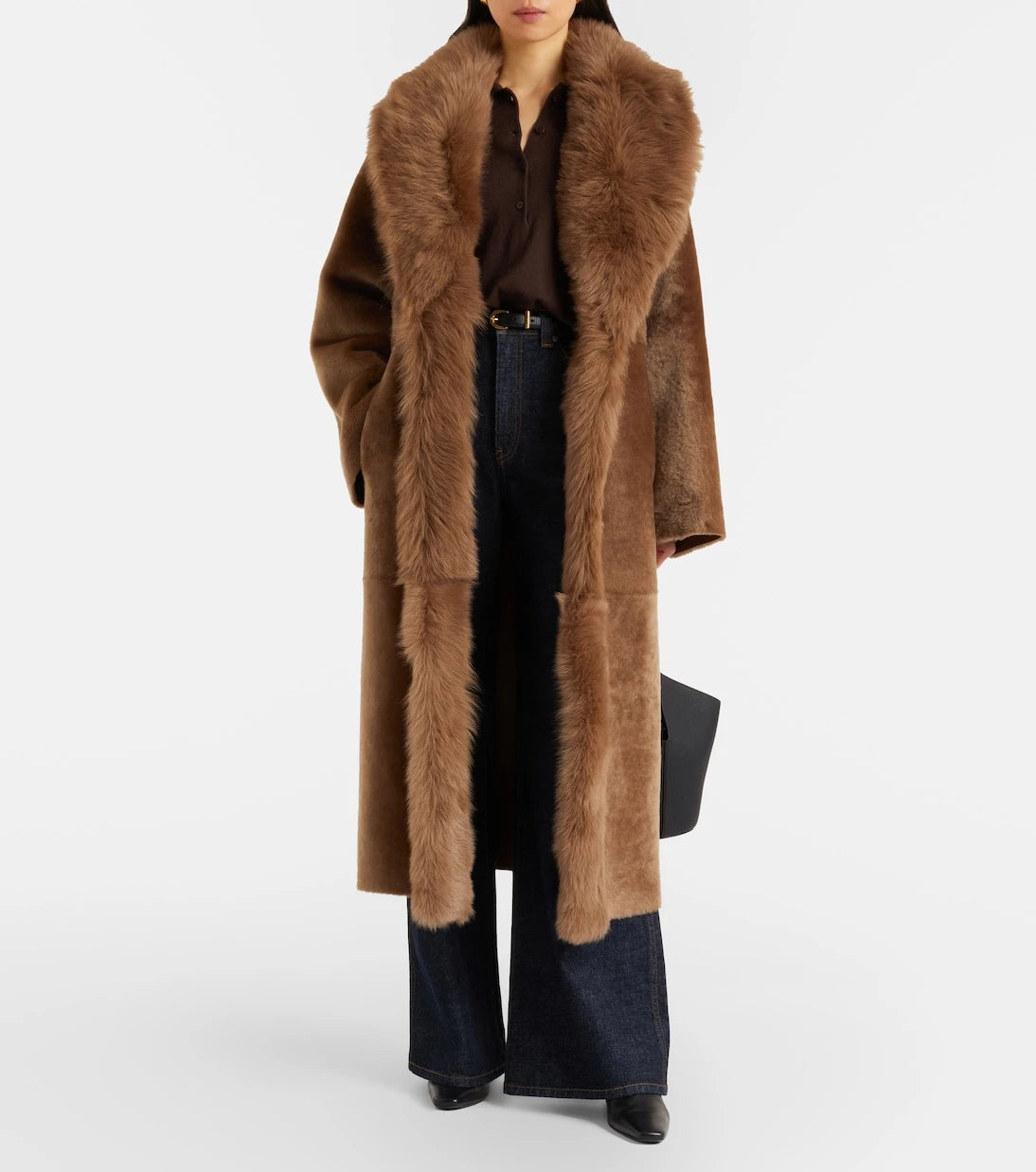 Nour Hammour - Isadora shearling wrap coat