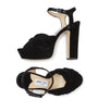 Black Heloise 120 Velvet Platform Sandals