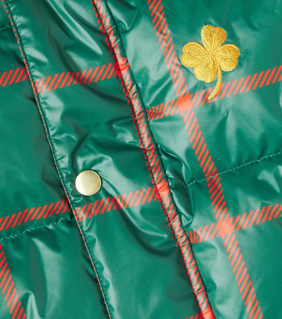 Mini Rodini - Clover checked puffer jacket