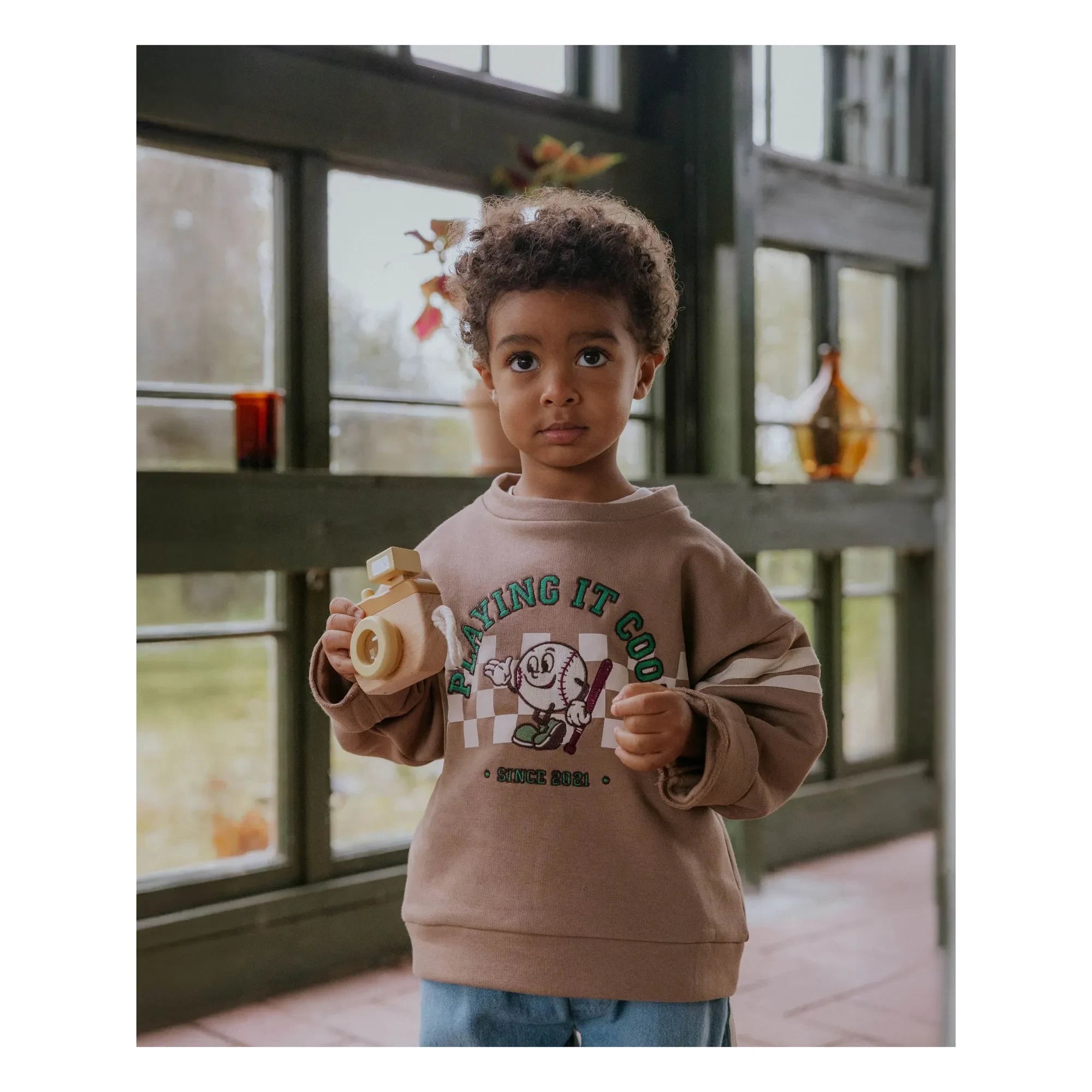 Fliink - Alvin organic cotton sweatshirt | Taupe brown