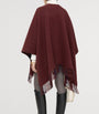 Burberry Red Wool Reversible Check Cape