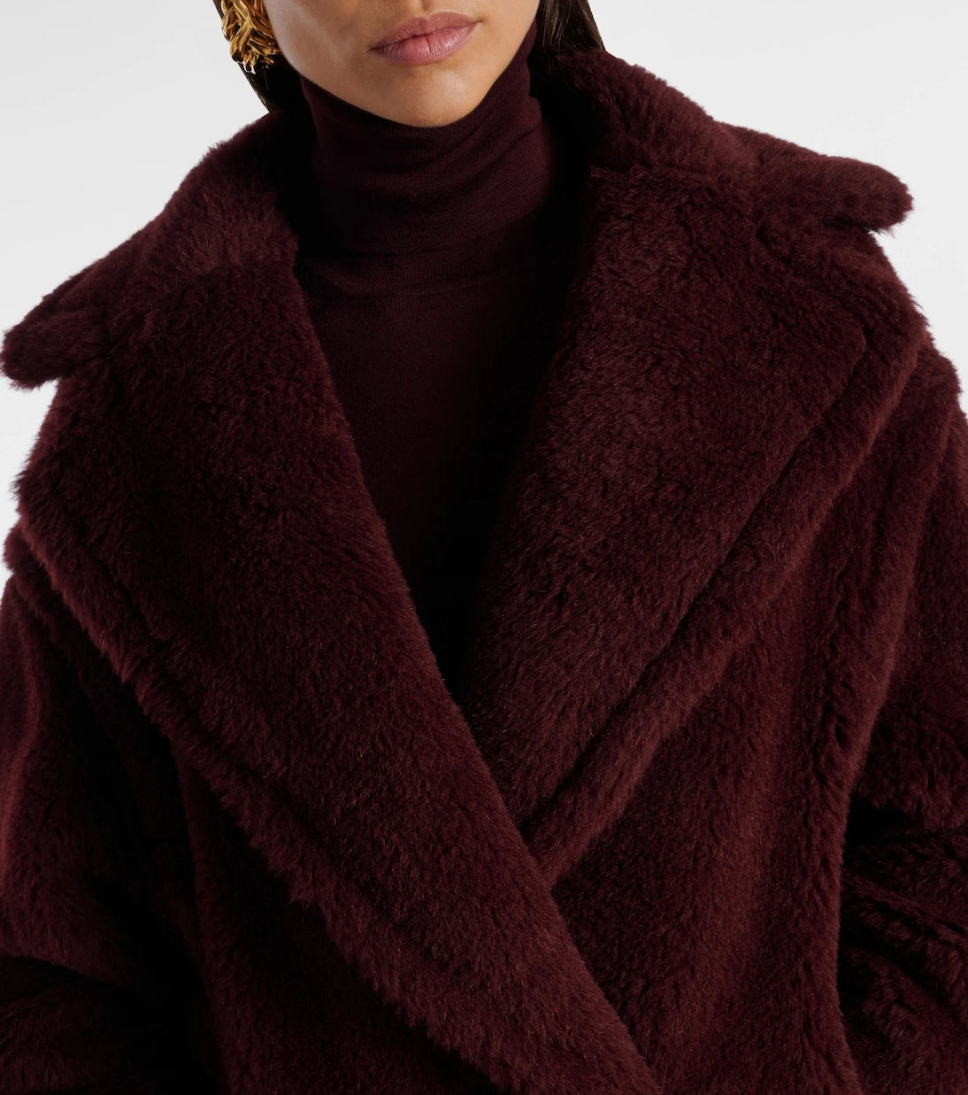 Max Mara - Teddy Bear Icon alpaca wool, wool, and silk coat