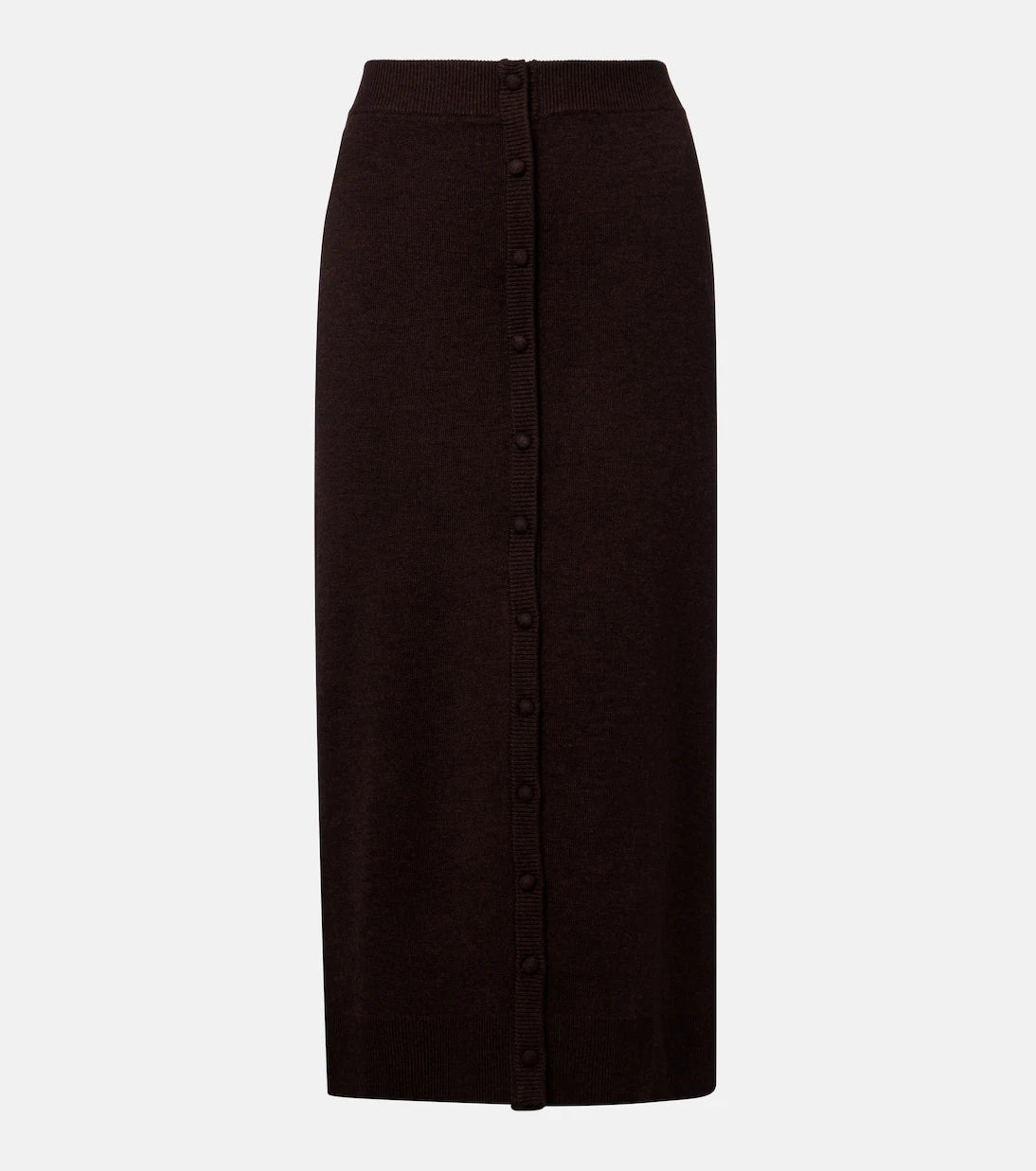 Victoria Beckham - Knitted wool-blend midi skirt