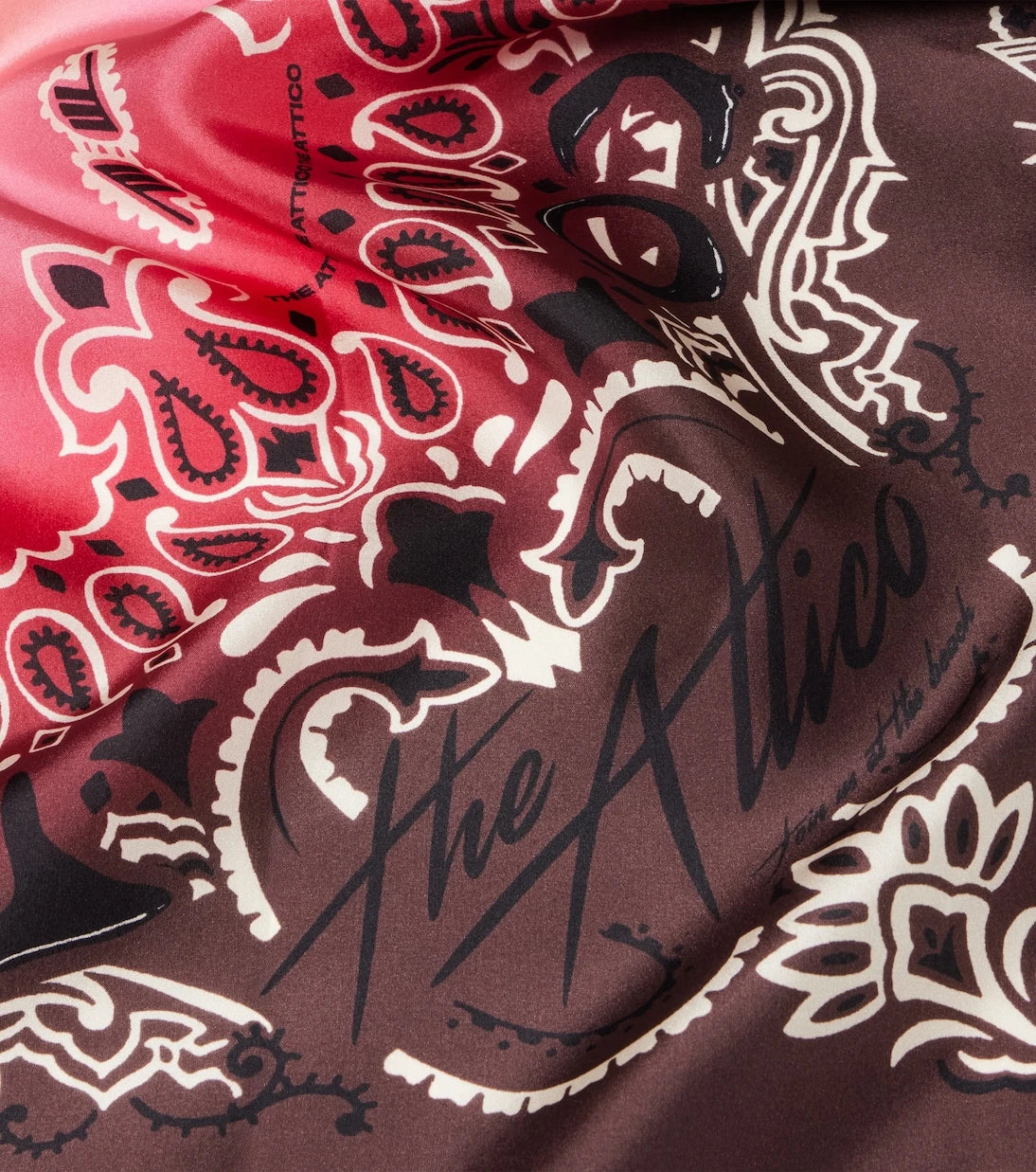 The Attico - Printed silk scarf