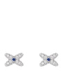 White Gold, Diamond and Sapphire Jeux de Liens earrings
