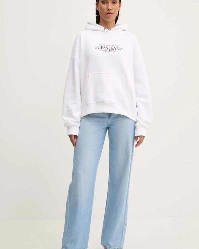 Guess Jeans суичър с качулка дамски с памук