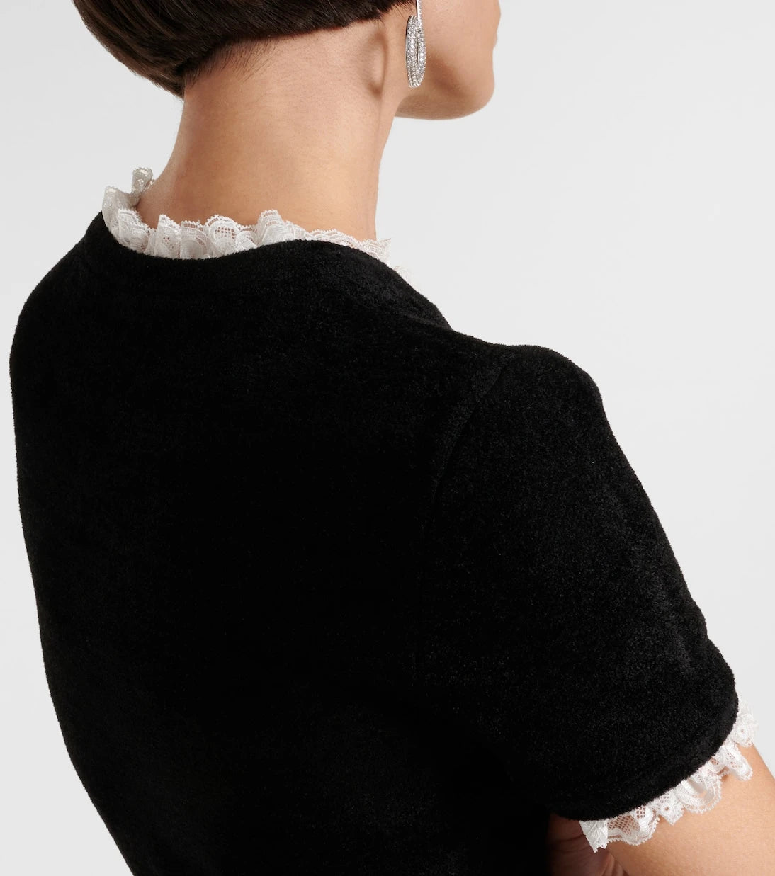 Self-Portrait - Crystal-embellished chenille midi dress