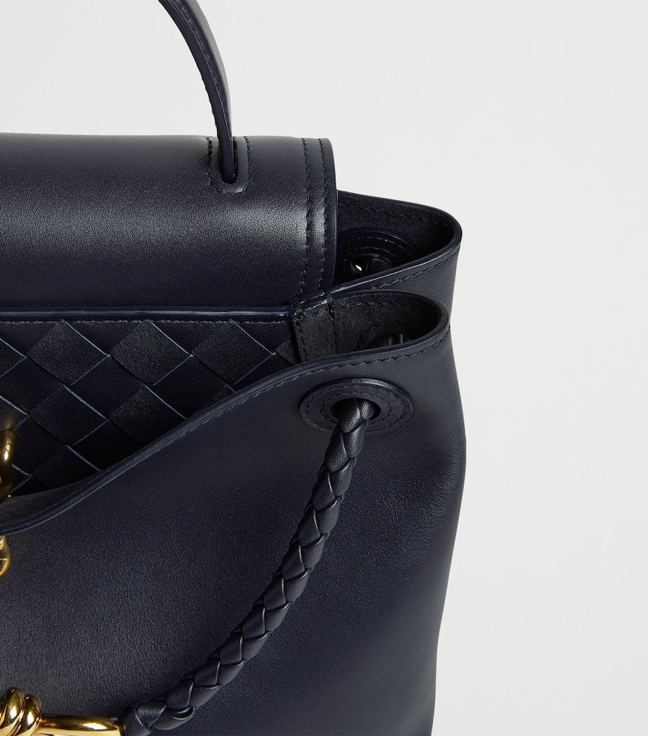 Blue Leather Ciao Ciao Top-Handle Bag