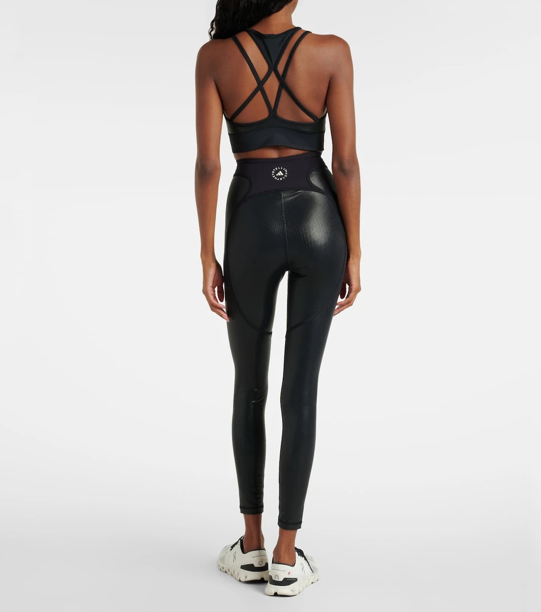 Adidas by Stella McCartney - High-rise lamé leggings