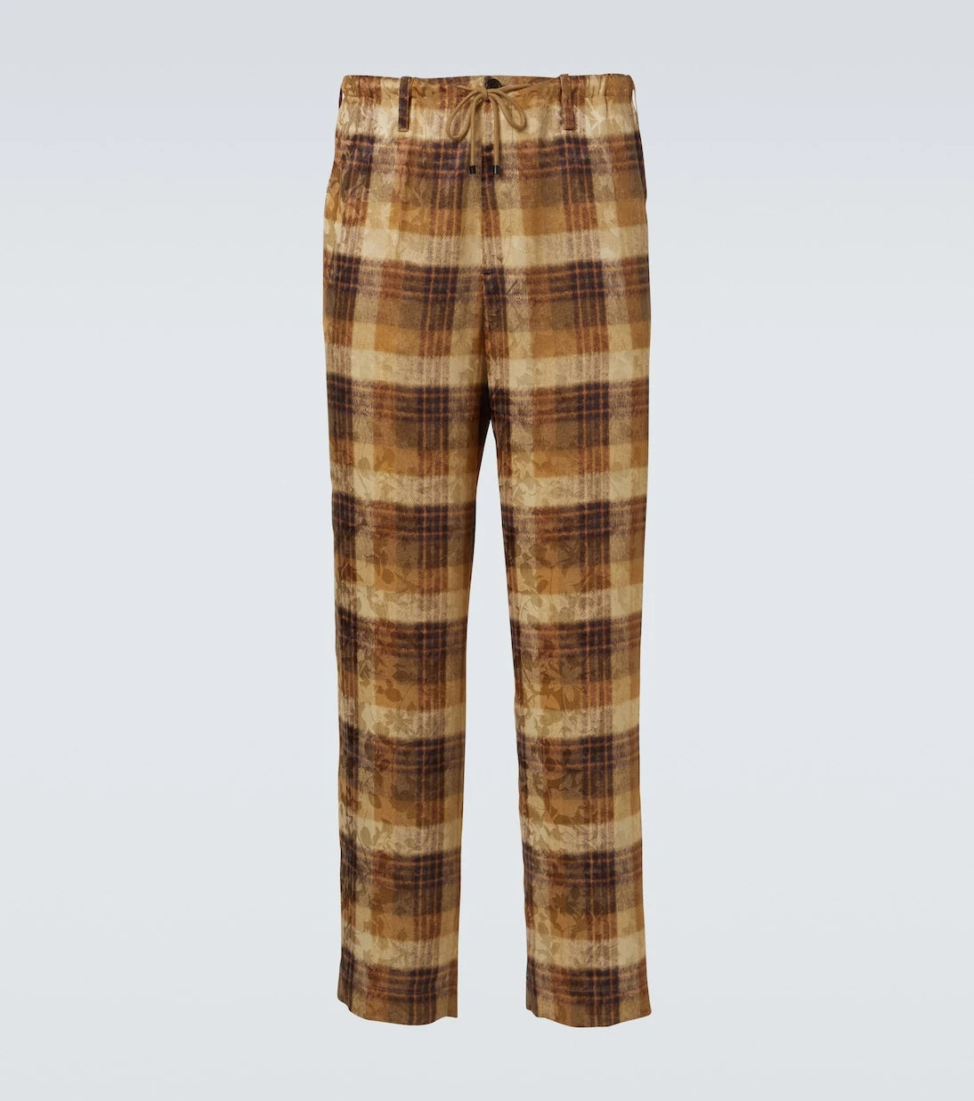 Dries Van Noten - Checked jacquard straight pants