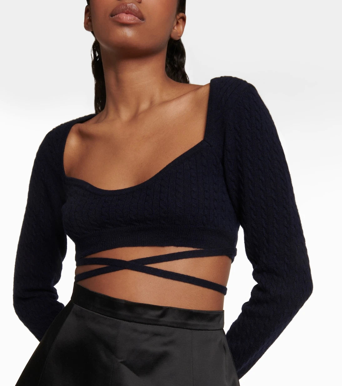 Patou - Cropped wool and cashmere sweater