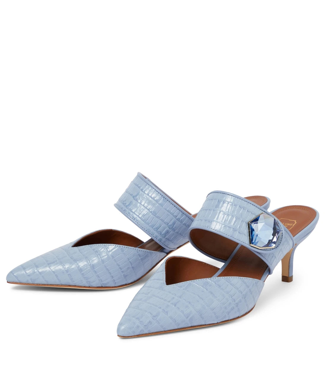 Malone Souliers - Lola 45 croc-effect leather mules