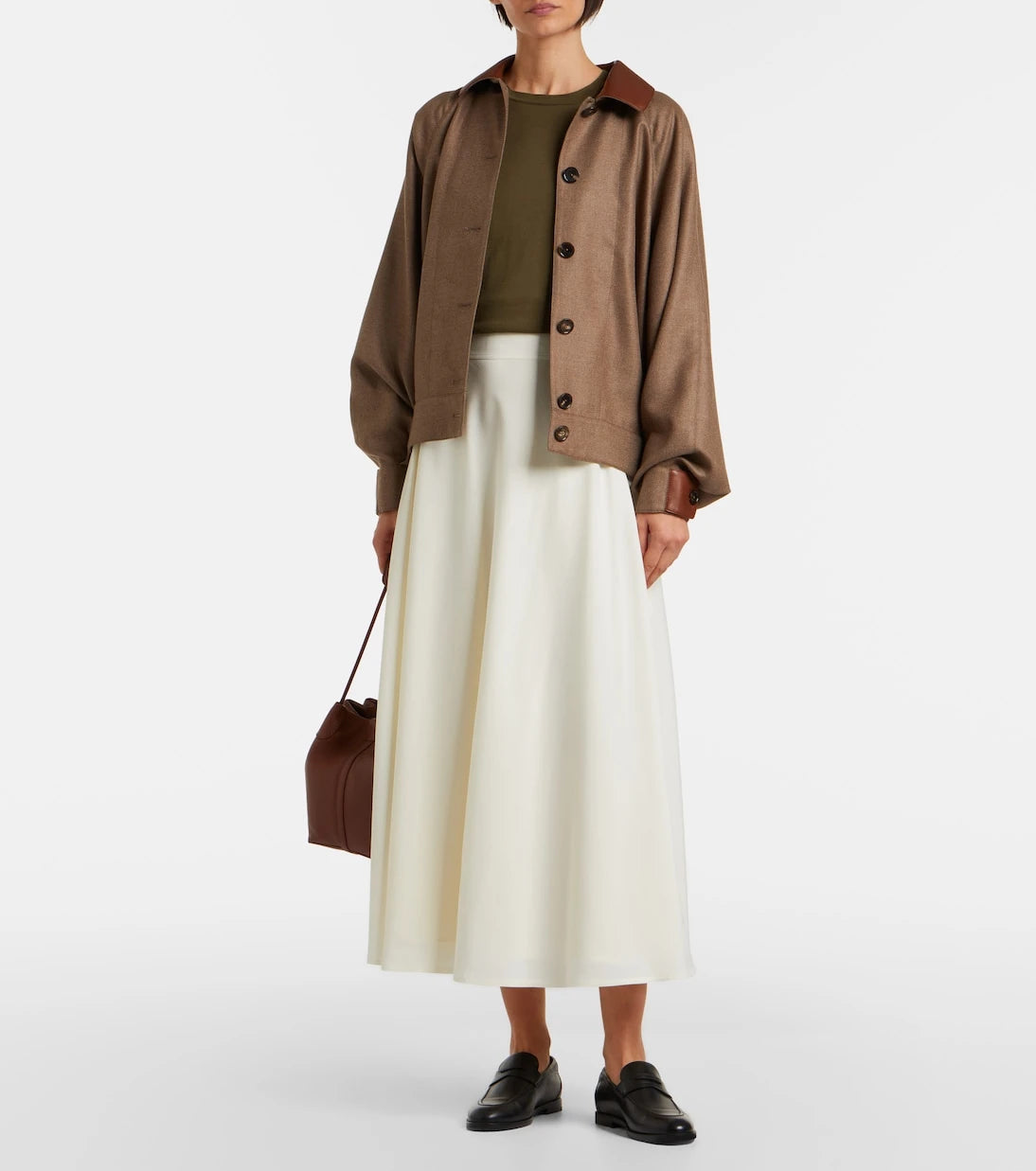 Ralph Lauren Collection - Kenzie wool-blend midi skirt