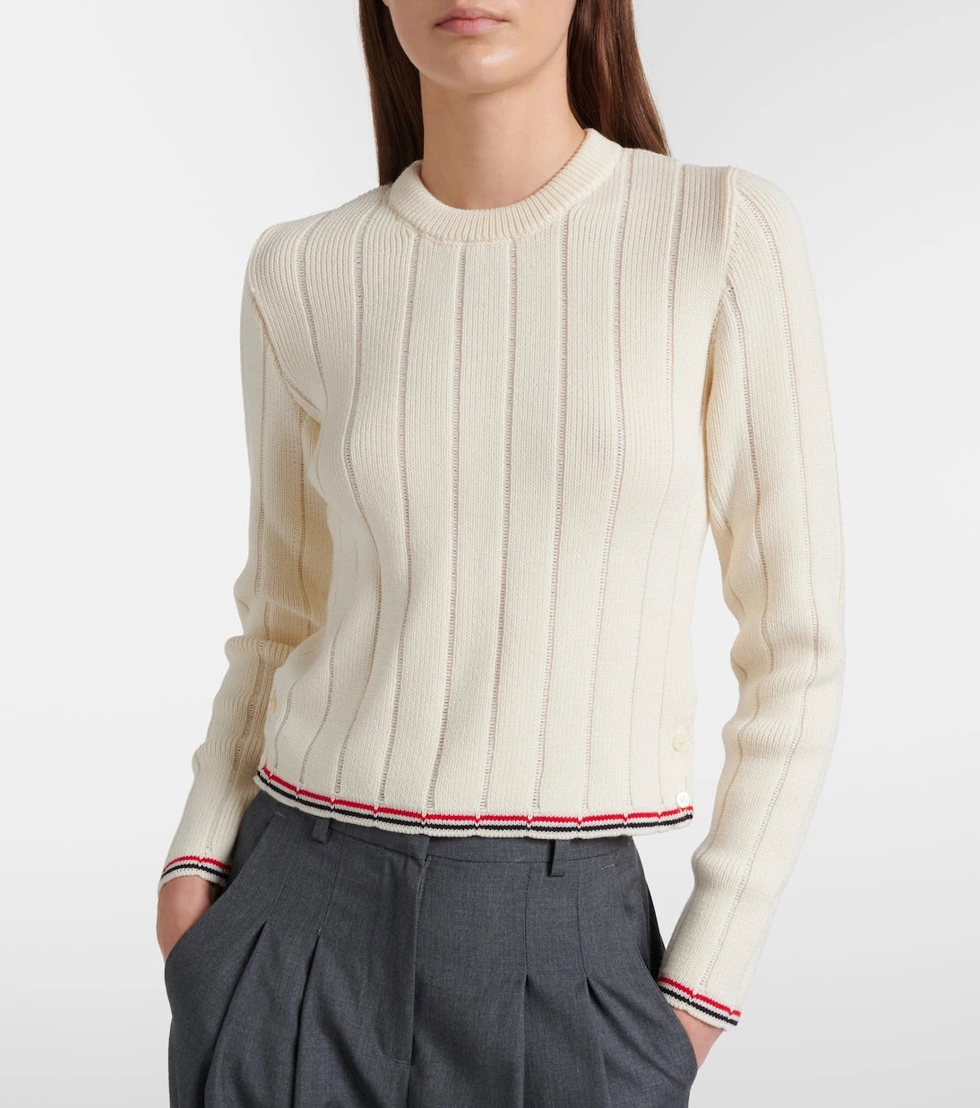 Thom Browne - Cable-knit virgin wool sweater