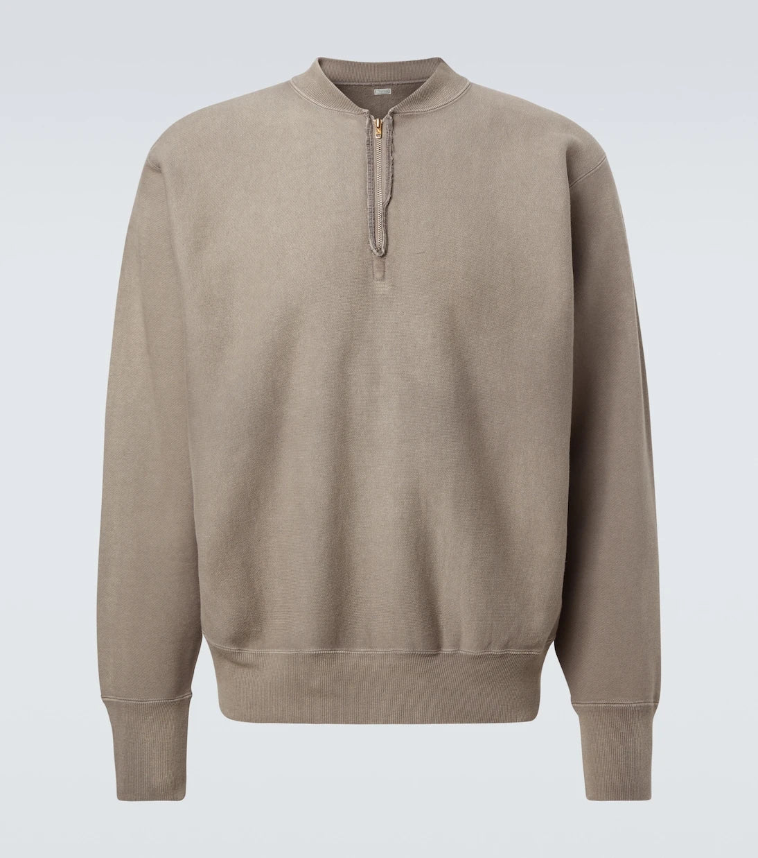 A.Presse - Vintage cotton jersey half-zip sweatshirt