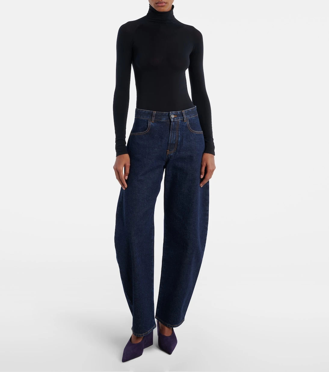 Alaïa - Cube suede wedge slingback pumps