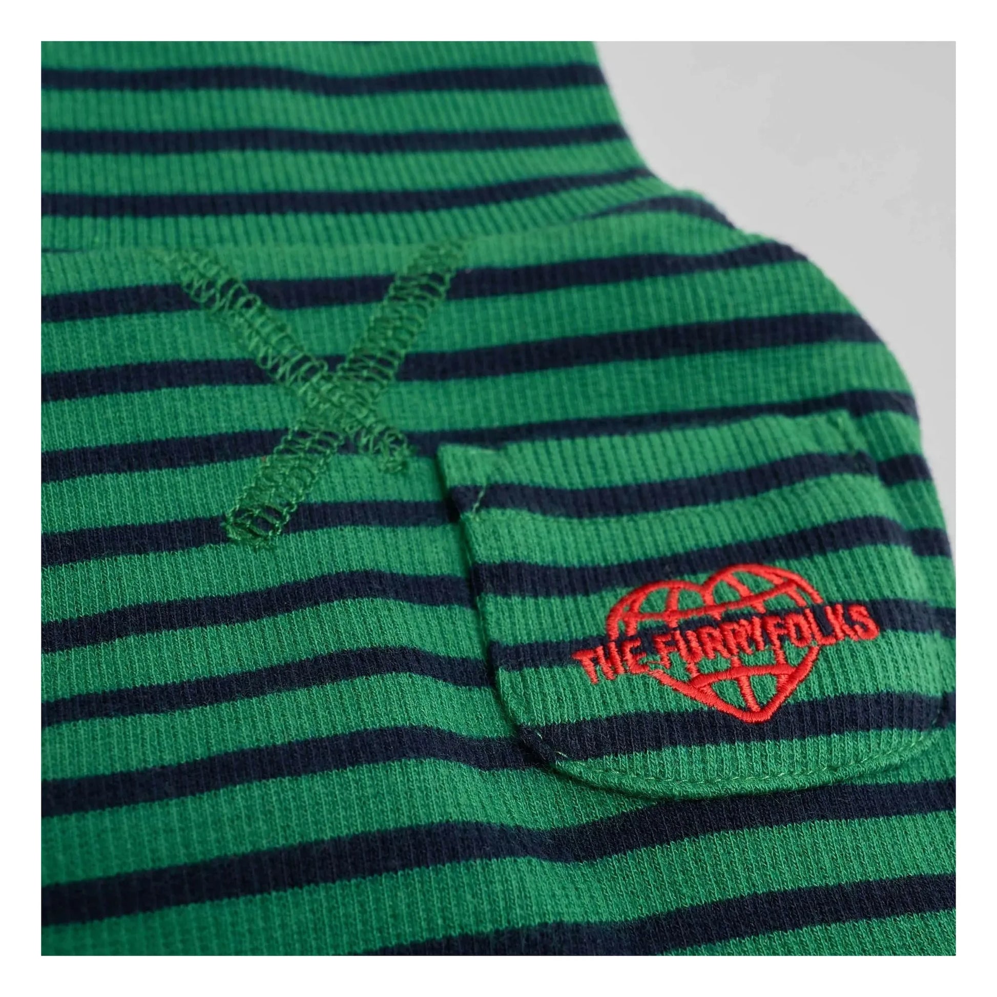 The Furry Folks - Striped sweater | Green