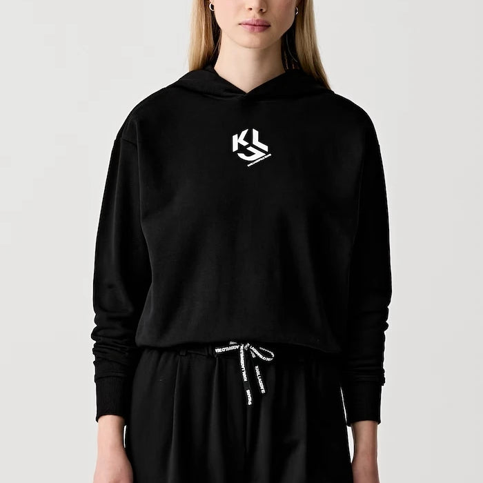 Karl Lagerfeld Jeans pamuklu kadın kapüşonlu sweatshirt