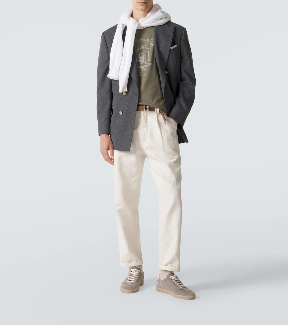 Brunello Cucinelli - Printed cotton jersey T-shirt