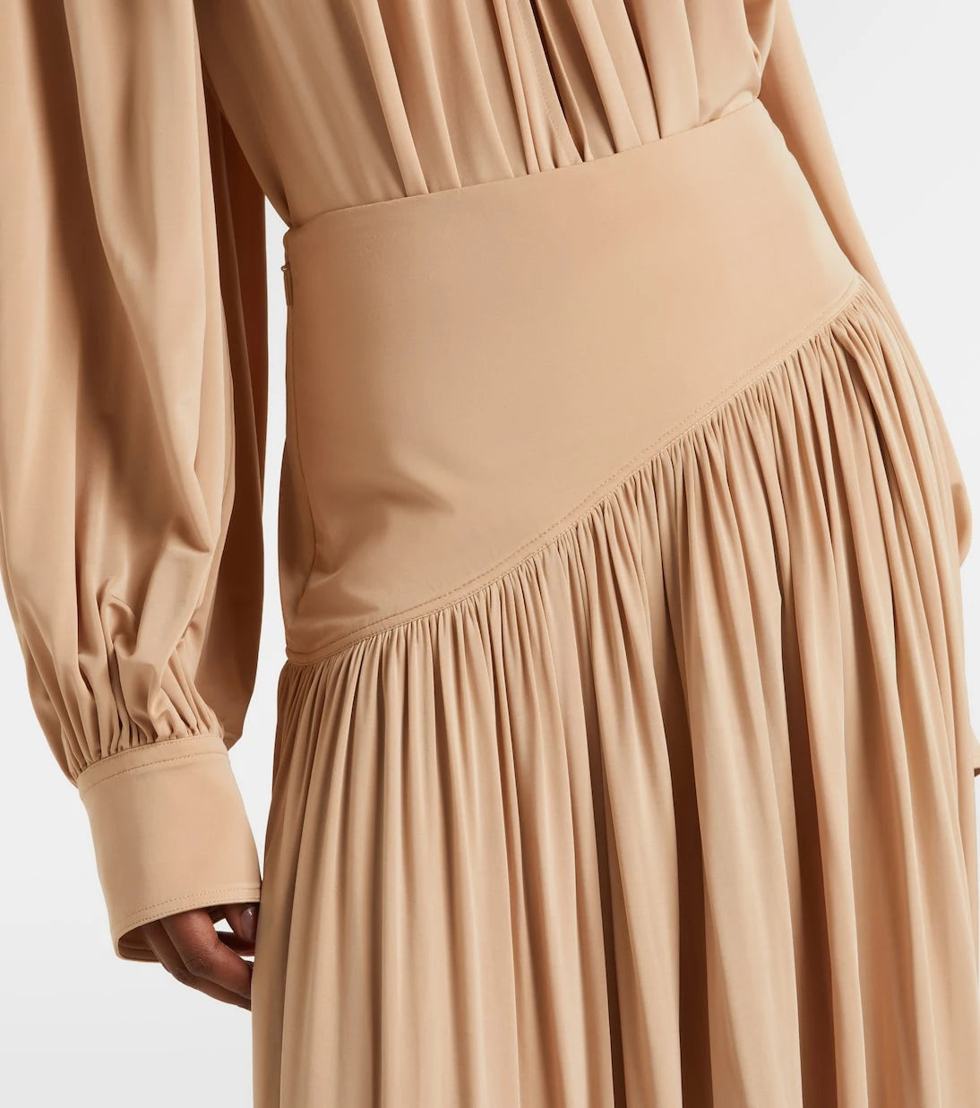 Ferragamo - Draped jersey maxi skirt