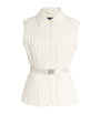 Ivory Quilted Helia Gilet