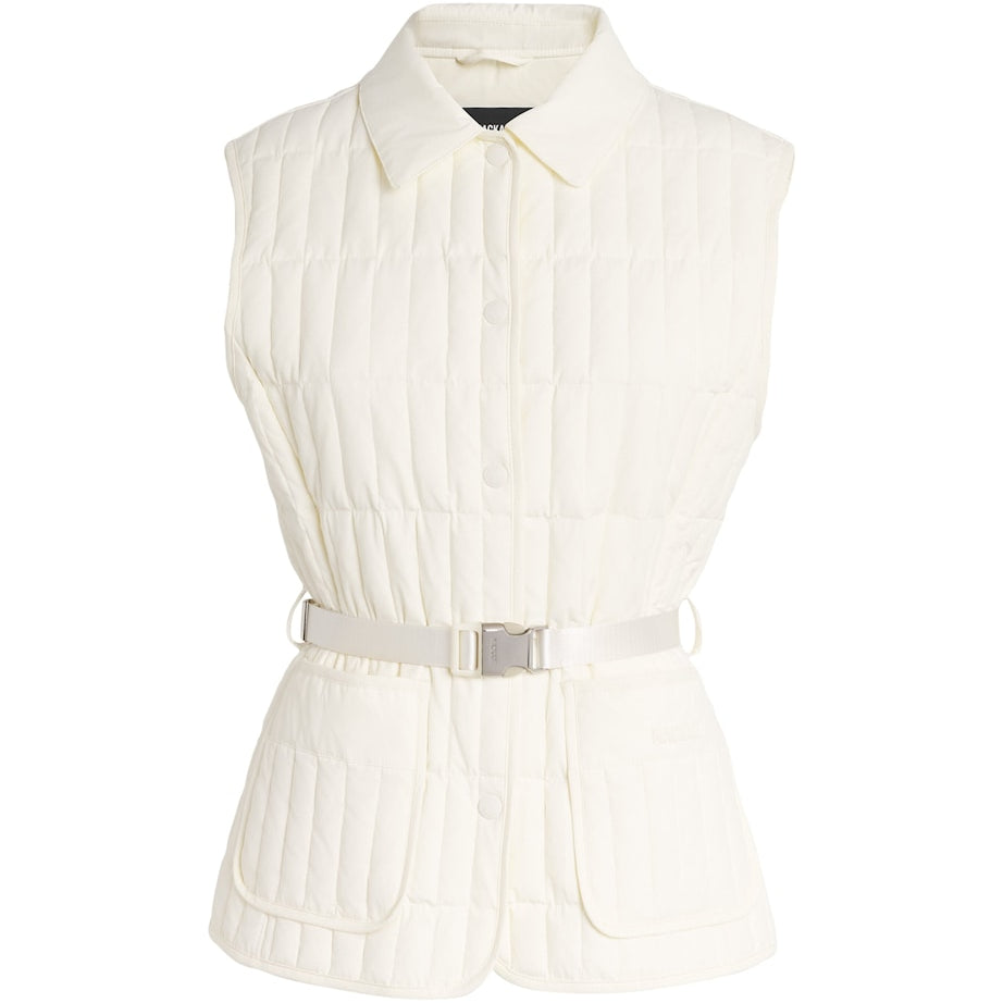 Ivory Quilted Helia Gilet