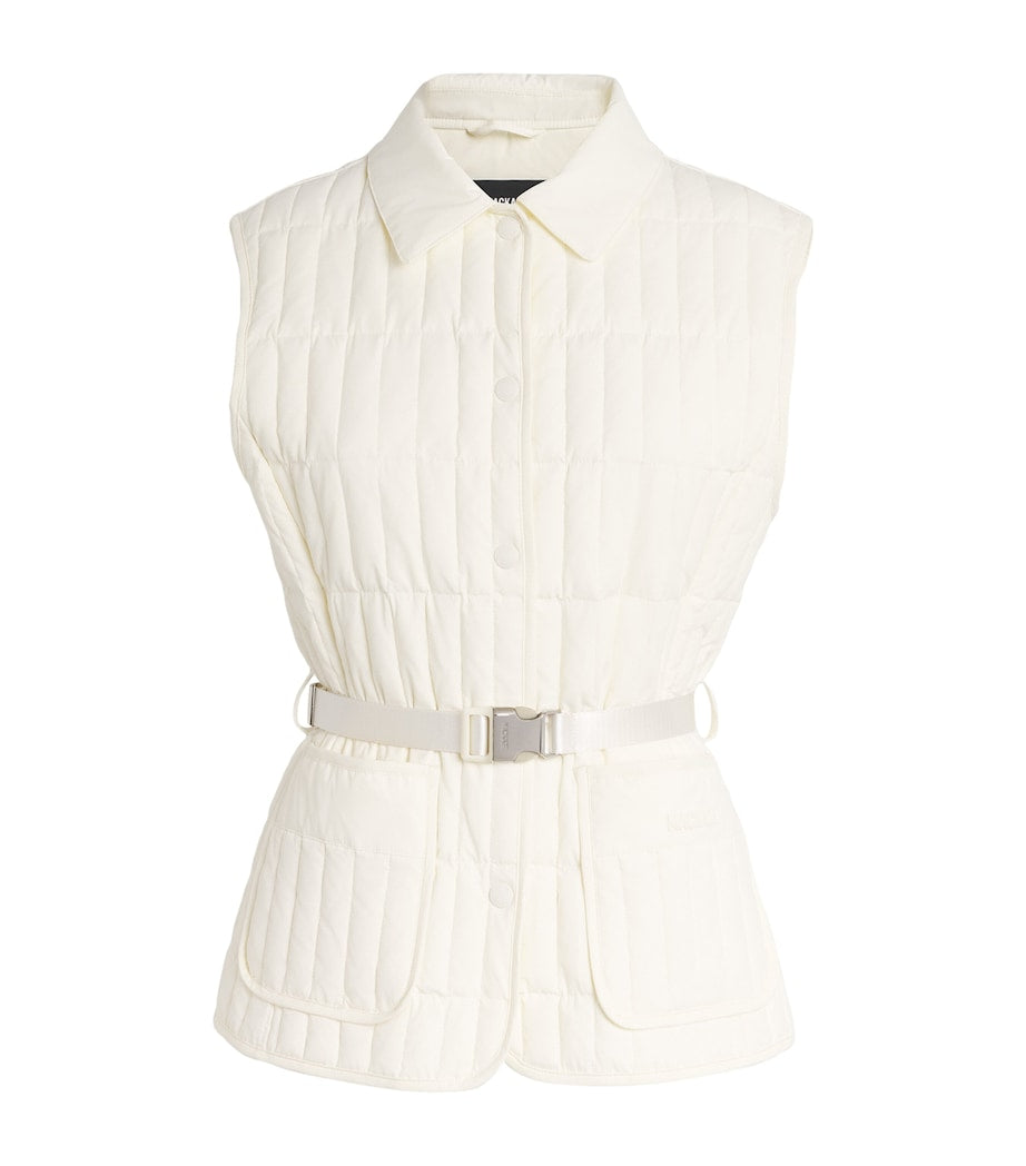 Ivory Quilted Helia Gilet